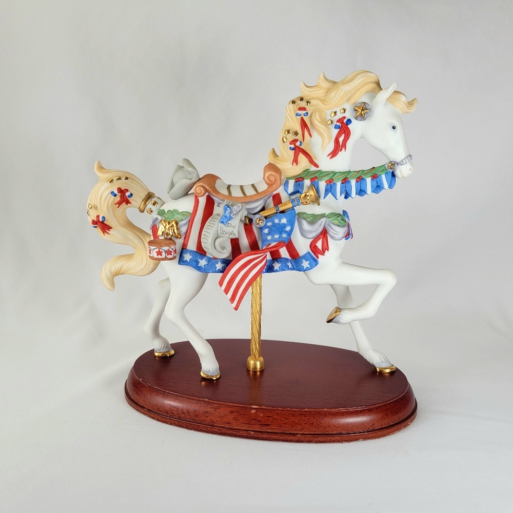 Vintage Lenox American Glory Carousel Horse Porcelain 2002 We The People - Read